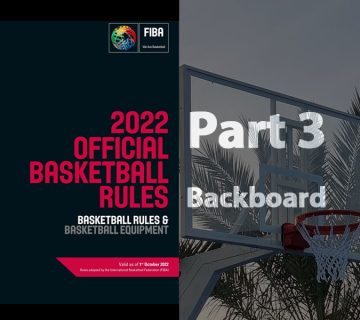 بخش تخته بسکتبال استاندارد از قوانین فیبا